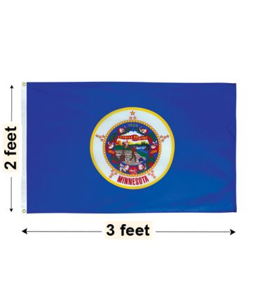 2'x3' Minnesota Nylon Outdoor Flag